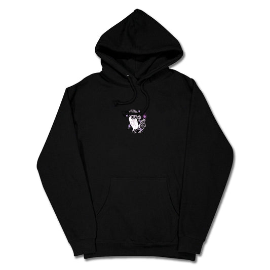 Gojo Simple Embroidered Black Hoodie (Pre-Order)