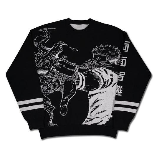 Malevolence Black Knit Sweater (Ready to Ship)