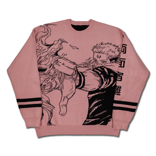 Malevolence Dust Pink Knit Sweater (Ready to Ship)