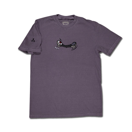 Masked Eyes V2 Embroidered Plum Garment Dye Tee (Ready to Ship)