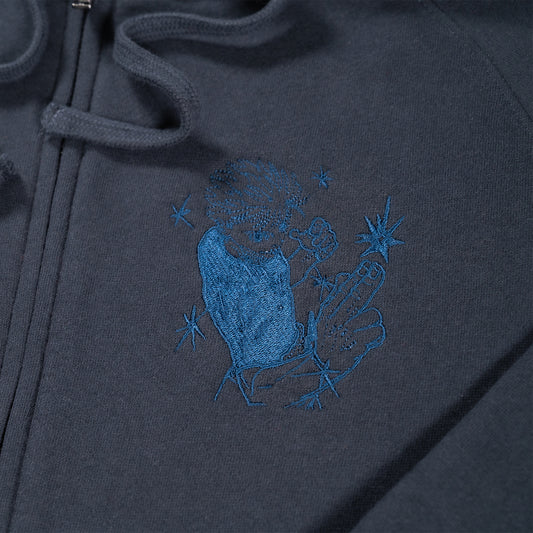 Simple Gojo Navy Zip Hood (M)