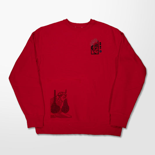 Vessel V2 Embroidered Red Premium Crewneck (Ready to Ship)